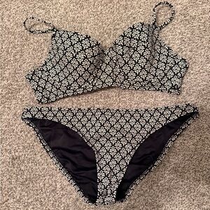 Madewell Black and White Bikini set